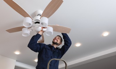 Professional Ceiling Fan Installation in St. Peters MO by Gigawatts Electric